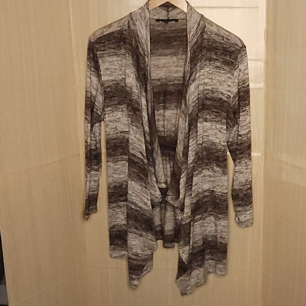 Signature Studio Plus Brown Tan Open Front Cardigan Sweater 1X